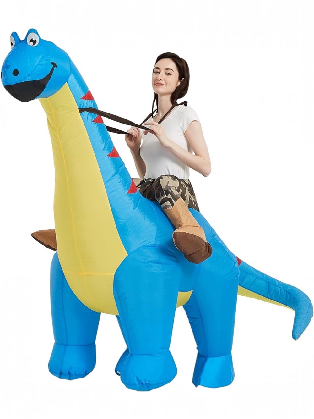 One Casa Inflatable Ride A Dipodocus Dinosaur Halloween Costume OS